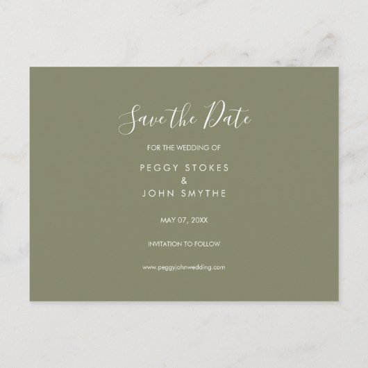 Save the Date Floral Heart Garland Foto Aankondigingskaart (Achterkant)