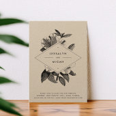 Save The Date Floral Kraft Mariage