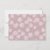 Save The Date Floral Line Art White Dusty Rose Wedding (Dos)