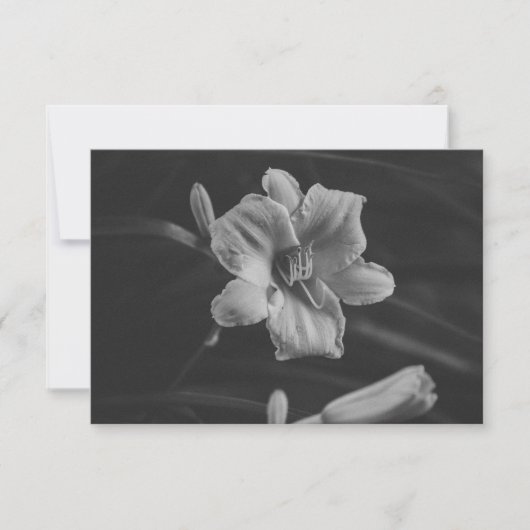 Save The Date Floral Noir (Devant)