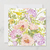Save The Date Floral/Oiseau Enregistrer La Date (Dos)