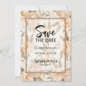 Save The Date Floral QR Code Mariage Enregistrer La Date (Devant)