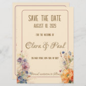Save The Date Floral ressort (Devant / Derrière)