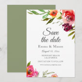 Save The Date Floral Romance Radiant (Devant / Derrière)