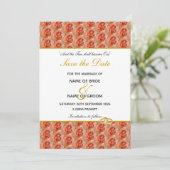 Save The Date Floral | ROSE CORAL | DEUX DEVIENNENT UNE Écriture (Debout devant)