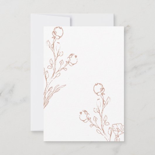 Save The Date Floral rose Enregistrer la date (Dos)