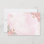 Save The Date Floral rose or princesse Anniversaire Quinceanera (Dos)