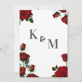 Save The Date Floral Roses rouges (Dos)