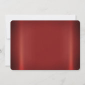 Save The Date Floral Rouge Or Moderne Économisez La Date (Dos)