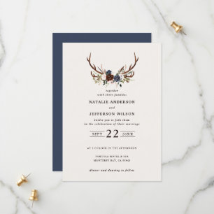 Save The Date Floral rustique et bois marine mariage bordeaux