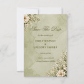 Save The Date Floral Soft Sauge (Devant)