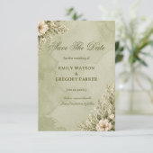 Save The Date Floral Soft Sauge (Debout devant)
