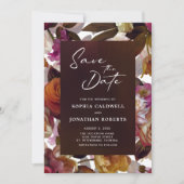 Save The Date Floral Splendor QR Code Moderne Moody Mariage (Devant)