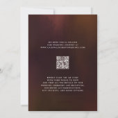 Save The Date Floral Splendor QR Code Moderne Moody Mariage (Dos)