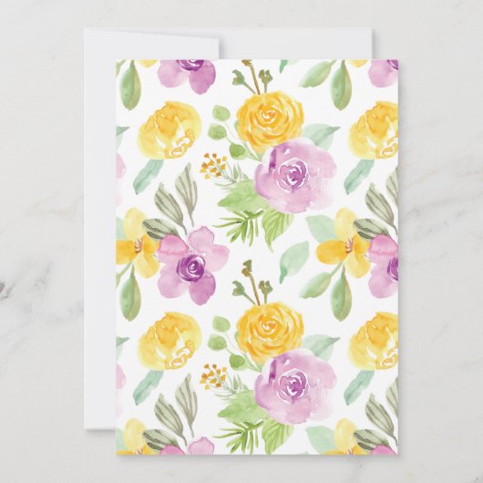 Save The Date Floral Spring Garden 10e fête d'anniversaire (Dos)