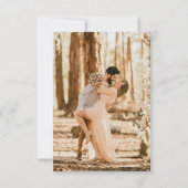 Save The Date Floral victorien Dusty Blue Photo Mariage français (Dos)