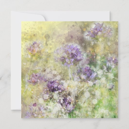 Save The Date Floral violet élégant (Dos)