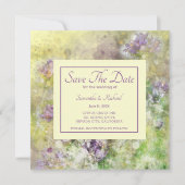 Save The Date Floral violet élégant (Devant)