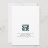 Save The Date Florales bleues modernes QR Code Mariage (Dos)