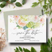 Save The Date Florales élégantes sur Mariage Sage