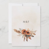 Save The Date Florales en terre cuite rustique et Mariage en her (Dos)