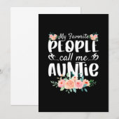 Save The Date Florals Mes Gens Préférés M'Appelent Tante (Devant / Derrière)