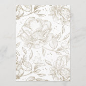 Save The Date floraux d'or en écriture moderne Enregistrer la ca (Dos)