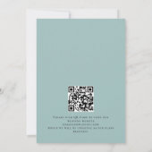 Save The Date Floraux Turquoises de Mist de mer Mariage de code (Dos)