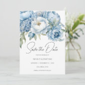 Save The Date Flore bleu glace (Debout devant)