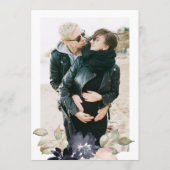 Save The Date Flore d'aquarelle romantique Mariage Photo (Dos)