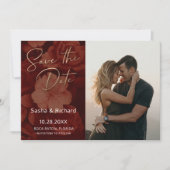 Save The Date Flore de rubis foncé (Devant)