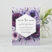 Save The Date Flore sur mesure Mariage floral violet (Debout devant)