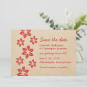 Save The Date Flore tropicale Enregistrer l'Invitation de date, (Debout devant)