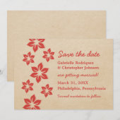 Save The Date Flore tropicale Enregistrer l'Invitation de date, (Devant / Derrière)