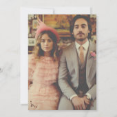 Save The Date Flore Vase Whimsical Rustique Croquis photo person (Dos)