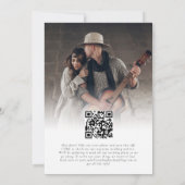 Save The Date Flores rustiques Superposition photo Code QR Boho  (Dos)
