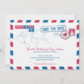 Save The Date Florida Air Mail Mariage Enregistrer La Date (Devant)