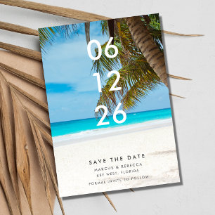 Save The Date Florida Beach Photo Wedding Enregistrer la date