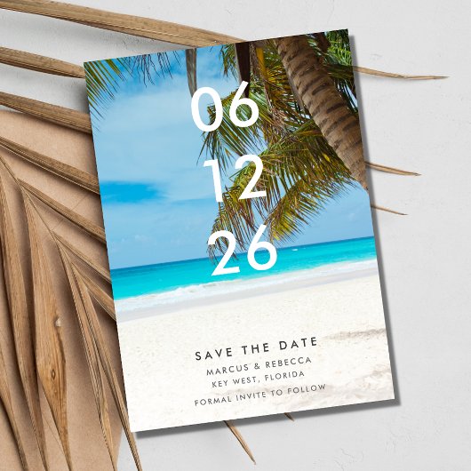 Save The Date Florida Beach Photo Wedding Enregistrer la date
