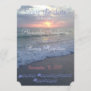Save The Date Florida Beach Sunset Enregistrer la date