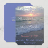 Save The Date Florida Beach Sunset Enregistrer la date (Devant / Derrière)