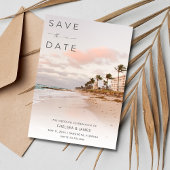 Save The Date Floride Beach Destination Mariage Photo