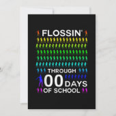 Save The Date Flossin Through 100 Days Of School 100Th Day Floss (Devant)