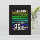 Save The Date Flossin Through 100 Days Of School 100Th Day Floss (Debout devant)