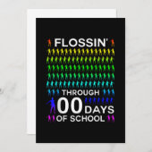 Save The Date Flossin Through 100 Days Of School 100Th Day Floss (Devant / Derrière)