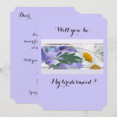 Save The Date Flower Abstract Will You Be My Bridesmaid card (Devant / Derrière)