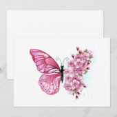 Save The Date Flower Butterfly (Devant / Derrière)
