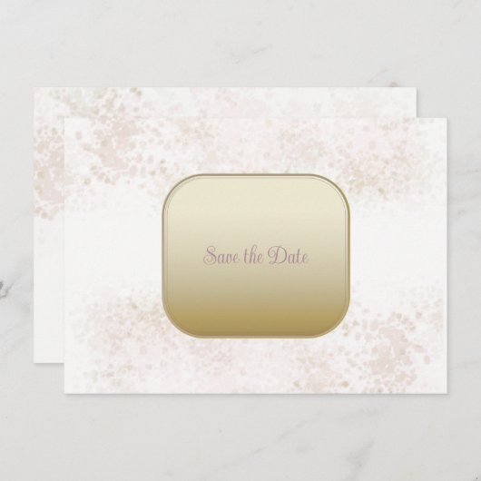 Save The Date Flush Blush et Gold Enregistrer la date (Devant / Derrière)