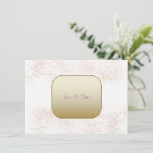 Save The Date Flush Blush et Gold Enregistrer la date (Debout devant)