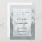 Save The Date Foggy Mountains Shep Overlay Ethereal Lux Mariage (Devant / Derrière)